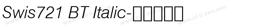 Swis721 BT Italic字体转换